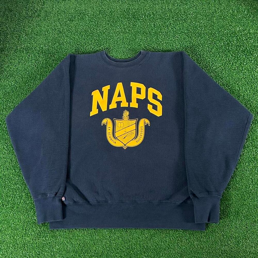 Vintage NAPS Navy Academy Prep School Graphic Crewneck Sweatshirt
